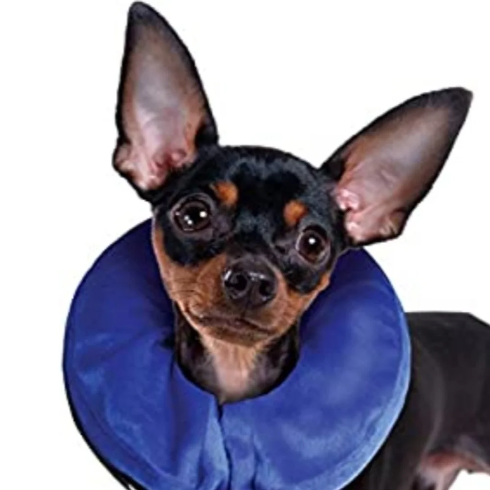 KONG - Cloud Collar - Plush, Inflatable E-Collar - for Recovery Blue Size XS
